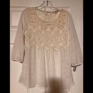 Boho white soft knit
